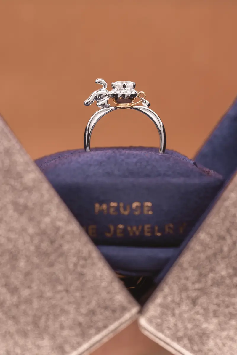 MEUSE 缪斯高级珠宝定制 订婚钻戒 满月玉桂（玉桂狗） 款式图片 2